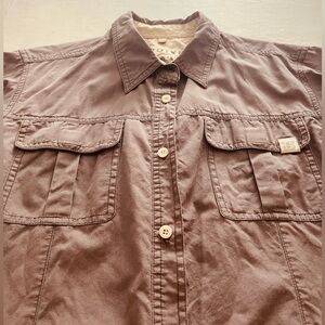 French Poivre Blanc Brown Hiking Walking Shirt.